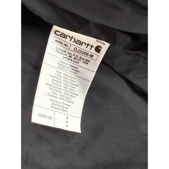 Carhartt Jacket Mens Medium Navy Gilliam Quilted Rain Defender 102208 OJ2208-M - Picture 4 of 16